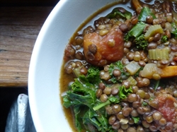 Picture of Lentils with Bacon & Kale Picture of Lentils with Bacon & Kale