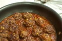 Venison meatballs with pomegranate sauce
