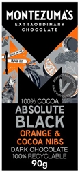 Picture of Absolute Black 100% Chocolate with Orange and Cocoa Nibs