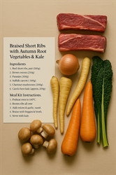Picture of Braised Short Ribs with Autumn Root Vegetables & Kale