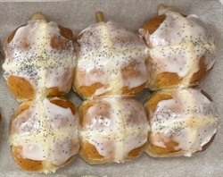 Picture of Mini Lemon & Poppy Seedf Hot Cross Buns