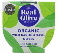 Picture of Real Olive Company Garlic & Basil Olives