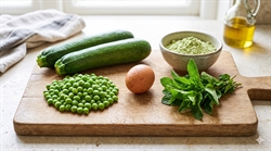 Picture of Courgette, Pea & Mint Fritters
