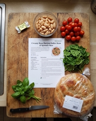 Picture of Creamy Rose Harissa Butter Bean & Spinach Stew