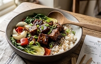 Picture of Crispy Black Pepper Tofu & Wok Greens